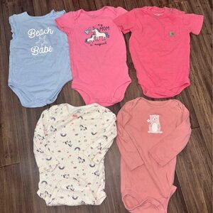 Assorted Kids One Pieces Set - Pink, Blue, Cream